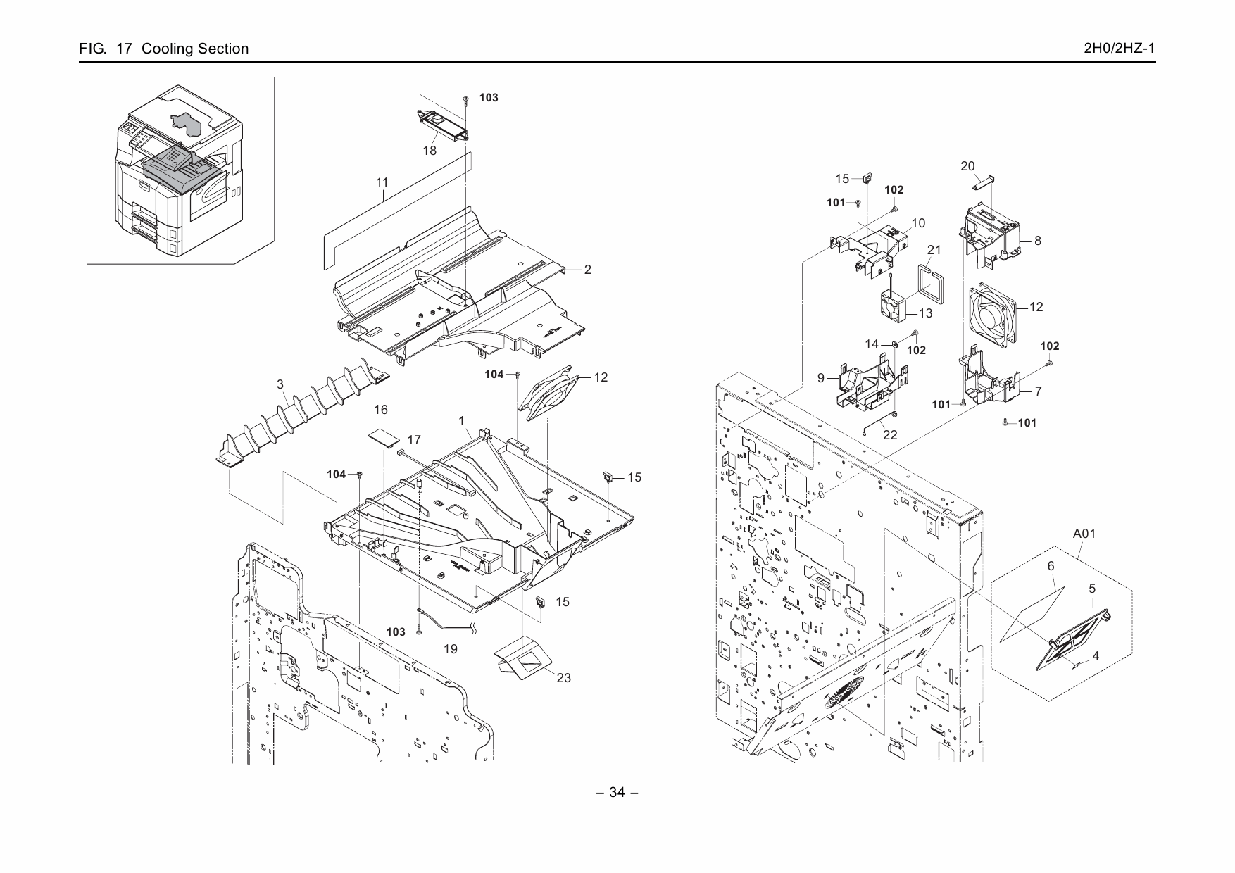 KYOCERA Copier KM-2560 3060 Parts Manual-3